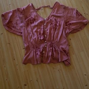 Flowly floral pink shirt